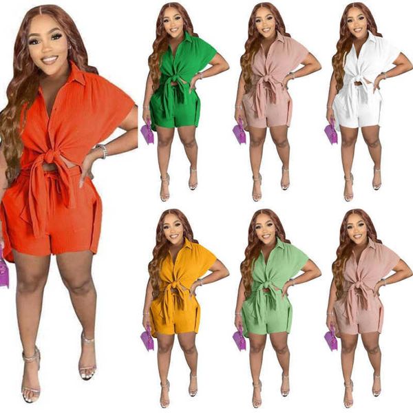 designer casual women clothing tracksuits lapel neck two piece outfits short sleeve shirt and shorts two pieces matching set, Gray
designer casual women clothing tracksuits lapel neck two piece outfits short sleeve shirt and shorts two pieces matching set, Gray