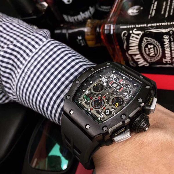 luxury mechanical watch richar mills rm11-03 swiss automatic movement sapphire mirror imported rubber watchband 9fzq, Slivery;brown
luxury mechanical watch richar mills rm11-03 swiss automatic movement sapphire mirror imported rubber watchband 9fzq, Slivery;brown