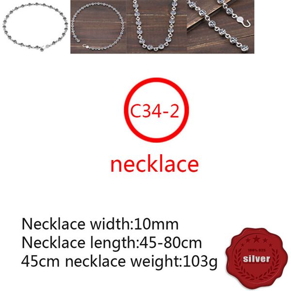 c34-2 s925 sterling silver necklace personalized fashion punk hip hop style creative versatile retro overlord boat anchor solid ball chain s
c34-2 s925 sterling silver necklace personalized fashion punk hip hop style creative versatile retro overlord boat anchor solid ball chain s