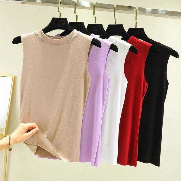 womens summer thin modal camis sleeveless t shirt slim outer wear small high neck, White
womens summer thin modal camis sleeveless t shirt slim outer wear small high neck, White