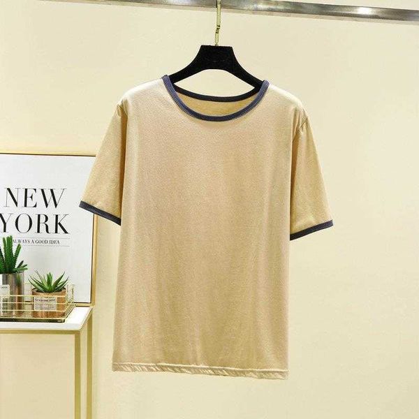 thin cotton short sleeved t shirt womens summer wear xin round neck simple, White
thin cotton short sleeved t shirt womens summer wear xin round neck simple, White