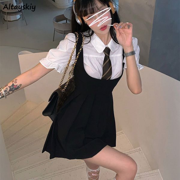 two piece dres dress sets preppy style slim high street girl sweet ins puff sleeve shirts pleated dresses student harajuku ulzzang jk 230331, White
two piece dres dress sets preppy style slim high street girl sweet ins puff sleeve shirts pleated dresses student harajuku ulzzang jk 230331, White
