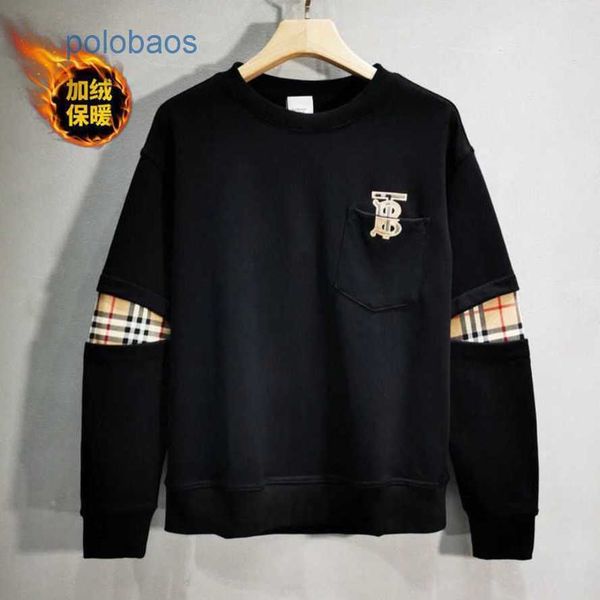 brand burbersys clothes mens hoodie sweatshirt pullover autumnwinter 2023 new tb embroidery stripe plaid plush splice sleeve sweater crew ne, Black
brand burbersys clothes mens hoodie sweatshirt pullover autumnwinter 2023 new tb embroidery stripe plaid plush splice sleeve sweater crew ne, Black