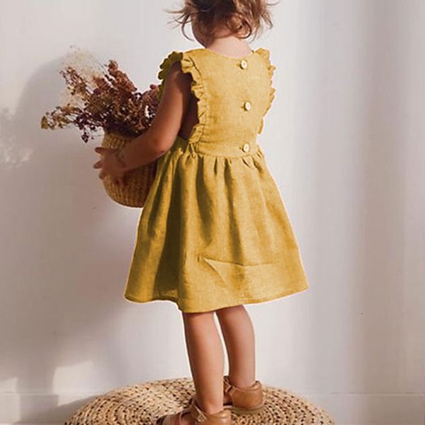 girl's dresses baby girl dress 1-6y solid linen cotton ruffle sleeve kids dresses for summer princess party dress toddler girl a-line s, Red;yellow
girl's dresses baby girl dress 1-6y solid linen cotton ruffle sleeve kids dresses for summer princess party dress toddler girl a-line s, Red;yellow