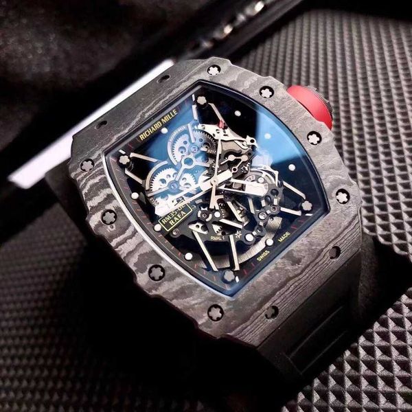 luxury mechanical watch richar mills rm35-02 swiss automatic movement full carbon fiber shell sapphire mirror imported rubber watchband 9z4d, Slivery;brown
luxury mechanical watch richar mills rm35-02 swiss automatic movement full carbon fiber shell sapphire mirror imported rubber watchband 9z4d, Slivery;brown