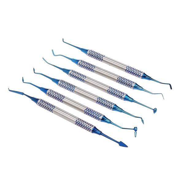 6pcs dental composite resin filling spatula titanium plated head set thick handle restoration set dental instrument
6pcs dental composite resin filling spatula titanium plated head set thick handle restoration set dental instrument