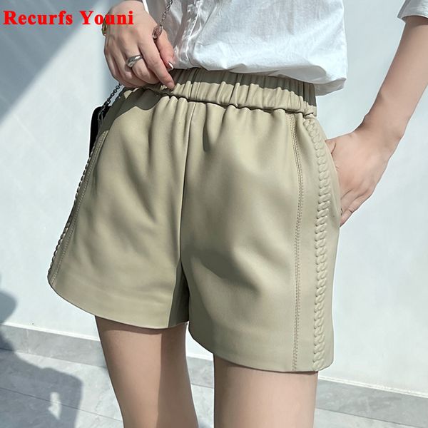 women's shorts lambskin shorts women's harajuku simple casual pockets embossed elastic waist leather pants women's boots pant, White;black
women's shorts lambskin shorts women's harajuku simple casual pockets embossed elastic waist leather pants women's boots pant, White;black