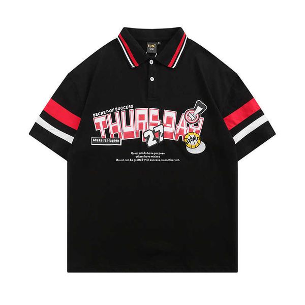 polo shirt men's american fashion brand short sleeve t-shirt academy style ins printed embroidery couple 5/4 sleeve top, Black;white
polo shirt men's american fashion brand short sleeve t-shirt academy style ins printed embroidery couple 5/4 sleeve top, Black;white