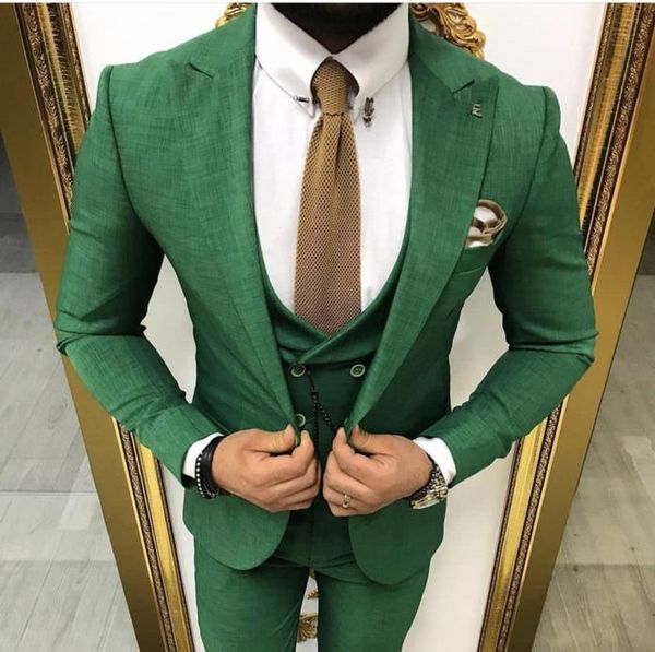 green groom wear wedding tuxedos slim fit groomsmen peak lapel business suits prom party 3 pieces set jacketpantstievest7443976, Black;gray
green groom wear wedding tuxedos slim fit groomsmen peak lapel business suits prom party 3 pieces set jacketpantstievest7443976, Black;gray