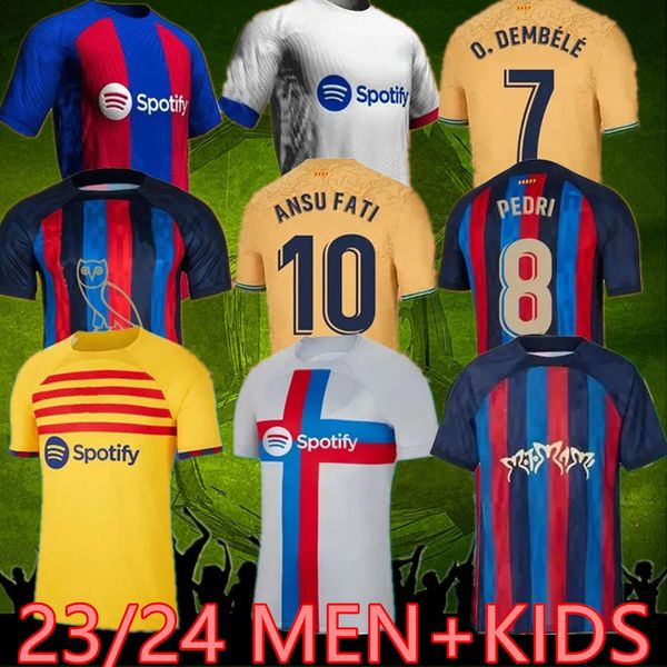 23 24 lewandowski ansu fati soccer jerseys 2023 ferran adama auba christensen o. dembele pedri memphis dest gavi barcelona maillots football, Black;yellow
23 24 lewandowski ansu fati soccer jerseys 2023 ferran adama auba christensen o. dembele pedri memphis dest gavi barcelona maillots football, Black;yellow