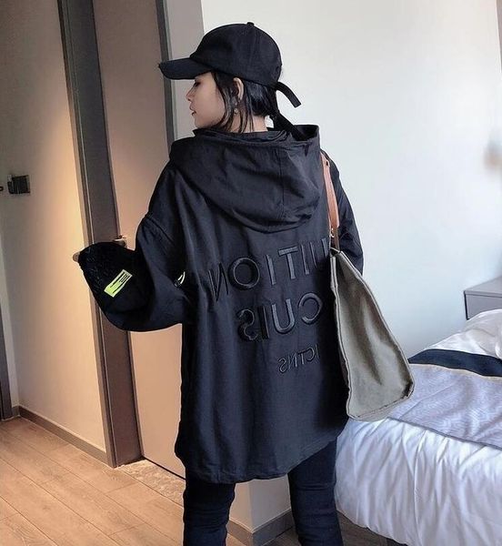 black women's jackets spring outdoor hooded zip up designer jacket paris embroidery baseball coat, Black;brown
black women's jackets spring outdoor hooded zip up designer jacket paris embroidery baseball coat, Black;brown