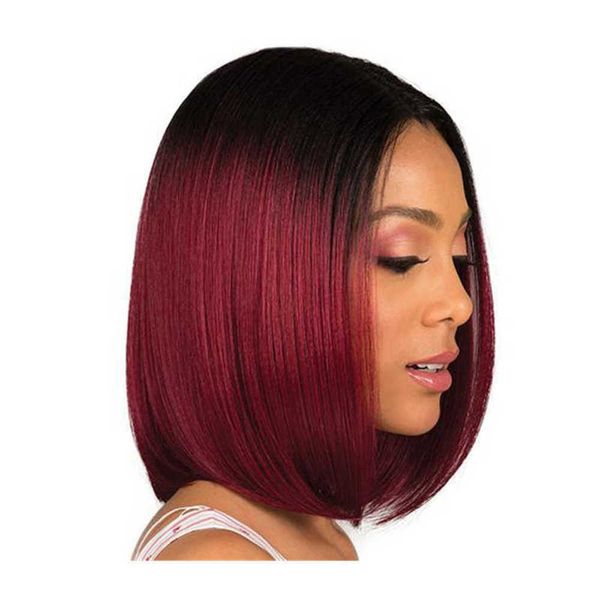 synthetic wigs dyeing medium bobo wig women s short straight hair black gradient wine red wave head 230303
synthetic wigs dyeing medium bobo wig women s short straight hair black gradient wine red wave head 230303