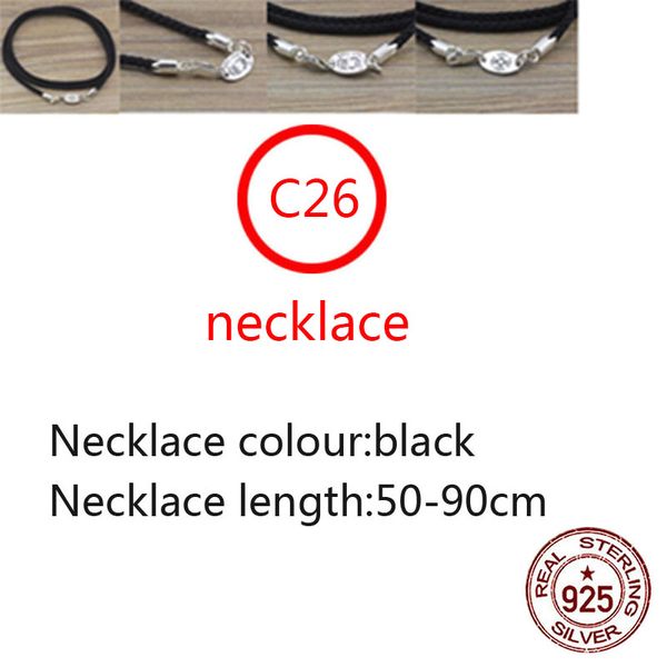 c26 s925 sterling silver rope necklace personalized fashion punk hip hop style creative versatile retro black rope cross flower letter shape
c26 s925 sterling silver rope necklace personalized fashion punk hip hop style creative versatile retro black rope cross flower letter shape