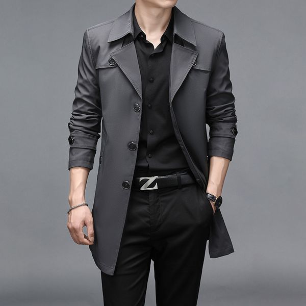 men's trench coats spring and autumn midlength men's trench coat british style casual fashion slim jacket 230331, Tan;black
men's trench coats spring and autumn midlength men's trench coat british style casual fashion slim jacket 230331, Tan;black