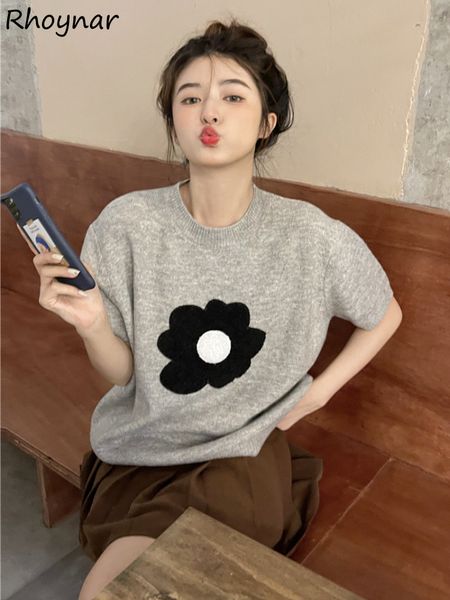 women's t-shirt short sleeve t-shirt women's knitted flower patch work loose flexible prep holiday design casual basic ulzzang ins, White
women's t-shirt short sleeve t-shirt women's knitted flower patch work loose flexible prep holiday design casual basic ulzzang ins, White