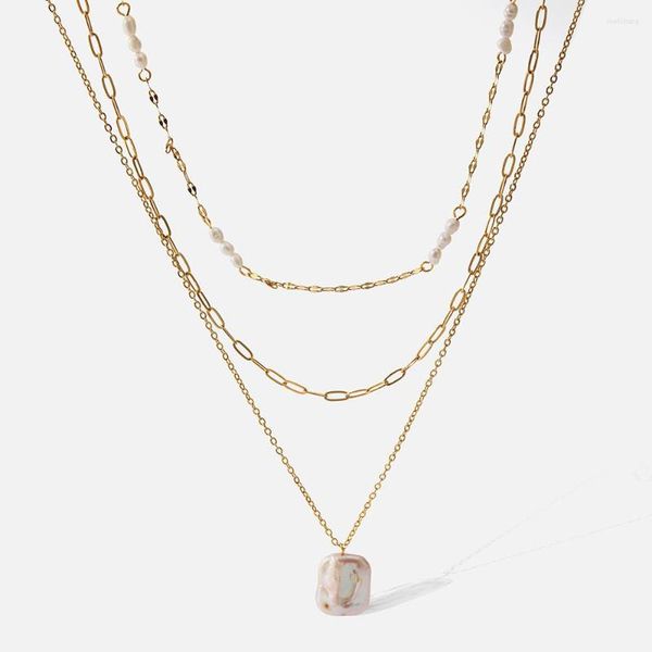 pendant necklaces stainless steel irregular natural pearl jewelry 18 k gold plated link chain layered for women ladies necklace, Silver
pendant necklaces stainless steel irregular natural pearl jewelry 18 k gold plated link chain layered for women ladies necklace, Silver