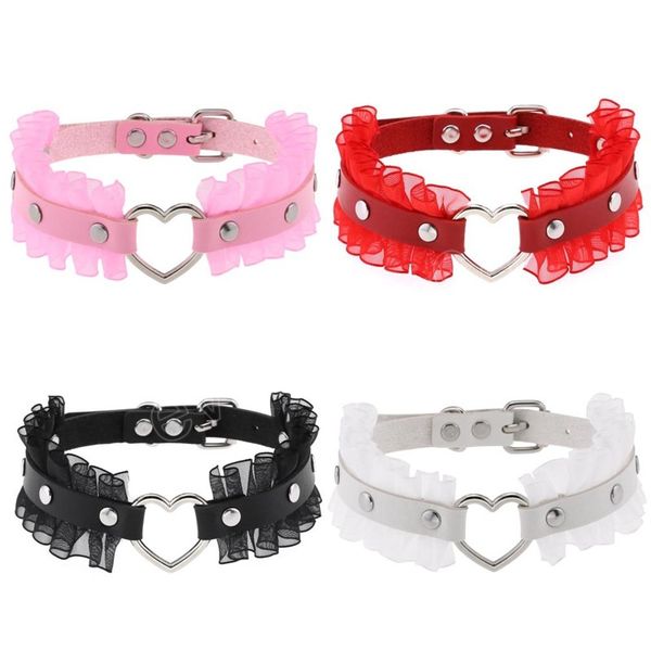 vintage black red white pink leather choker collar necklace women harajuku punk lace heart statement necklace jewelry, Golden;silver
vintage black red white pink leather choker collar necklace women harajuku punk lace heart statement necklace jewelry, Golden;silver