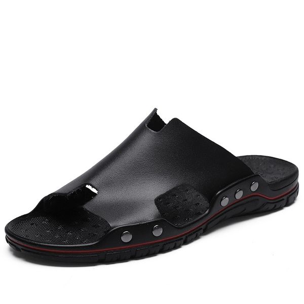 leather slippers men summer beach slippers brown sandals comfortable shoes outdoor walking non-slip soft shoes men slippers, Black
leather slippers men summer beach slippers brown sandals comfortable shoes outdoor walking non-slip soft shoes men slippers, Black