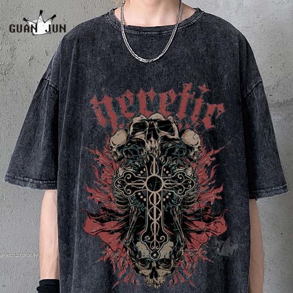 men's tshirts horror skull washed tshirts men and women harajuku hiphop shortsleeved tshirt casual streetwear oversized 230331, White;black
men's tshirts horror skull washed tshirts men and women harajuku hiphop shortsleeved tshirt casual streetwear oversized 230331, White;black
