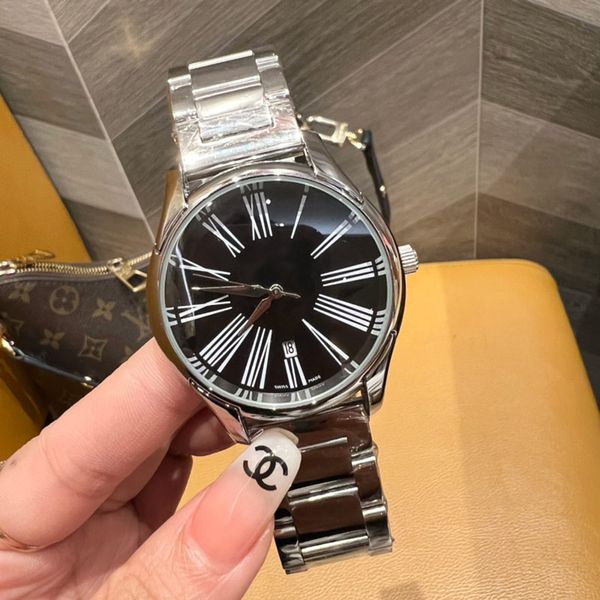 fashion luxury mens watches brand designer 40mm all stainless steel band men watch auto date quartz wristwatches for men's christmas va, Slivery;brown
fashion luxury mens watches brand designer 40mm all stainless steel band men watch auto date quartz wristwatches for men's christmas va, Slivery;brown
