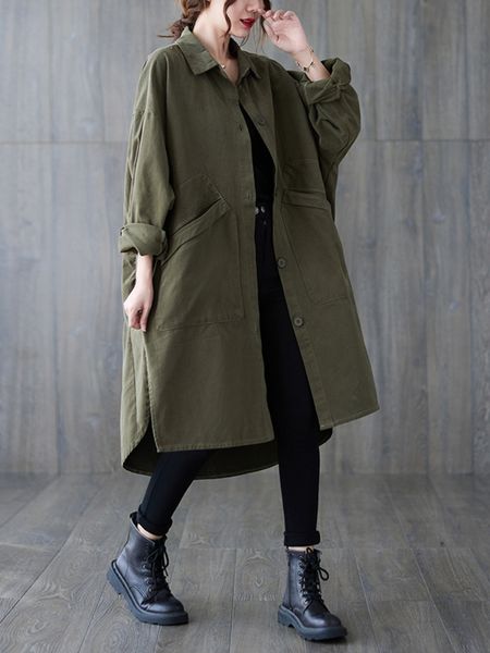 women's trench coats woman winter windbreaker lapel single breasted solid color irregular coat for women female clothing 230331, Tan;black
women's trench coats woman winter windbreaker lapel single breasted solid color irregular coat for women female clothing 230331, Tan;black