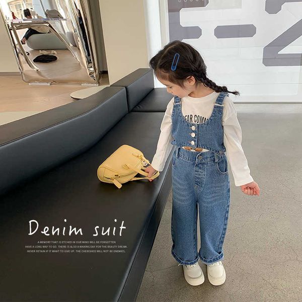children clothing kids clothes set new 2023 spring autumn denim casual and pants casual simple fashionable two piece set p230331, White
children clothing kids clothes set new 2023 spring autumn denim casual and pants casual simple fashionable two piece set p230331, White