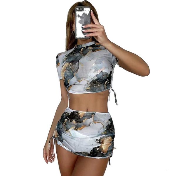 custom 2023 new marble print 4pieces beachwear short sleeve crop beach skirt basic bikini set, White;black
custom 2023 new marble print 4pieces beachwear short sleeve crop beach skirt basic bikini set, White;black