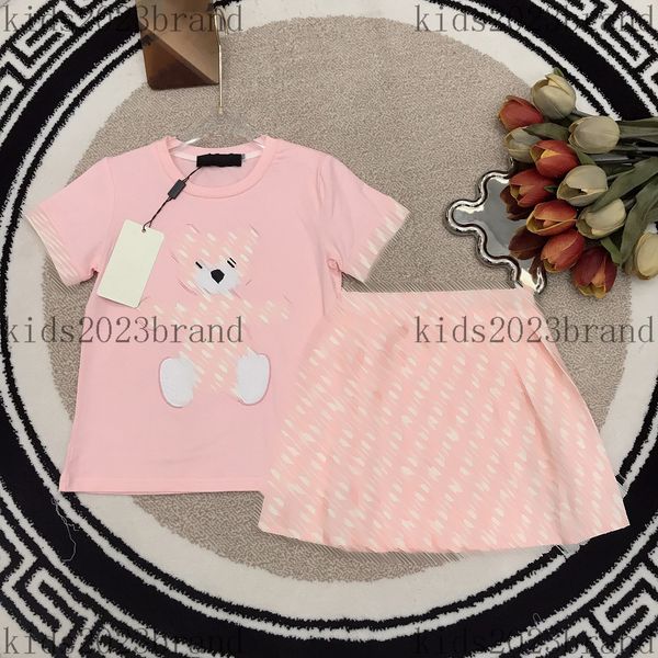 fashion girls embroidery dresses sets bear printing designer pink color t shirts half skirts 2023 high end girls t-shirt short sleeves doubl, White
fashion girls embroidery dresses sets bear printing designer pink color t shirts half skirts 2023 high end girls t-shirt short sleeves doubl, White