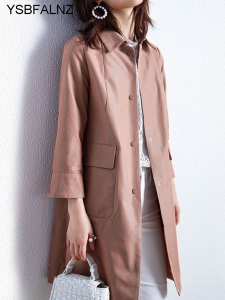 women's trench coats 2023 spring autumn midlength coat england three quarter sleeves windbreaker thin korean fashion style clothes 2303, Tan;black
women's trench coats 2023 spring autumn midlength coat england three quarter sleeves windbreaker thin korean fashion style clothes 2303, Tan;black