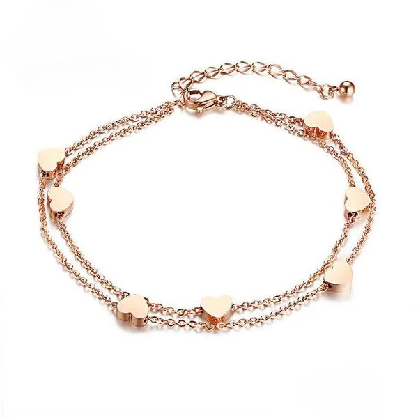 designer bracelet chain jewelry stainless steel double layer love heart bracelets bangles link ankle for women fashion valentines day, Black
designer bracelet chain jewelry stainless steel double layer love heart bracelets bangles link ankle for women fashion valentines day, Black