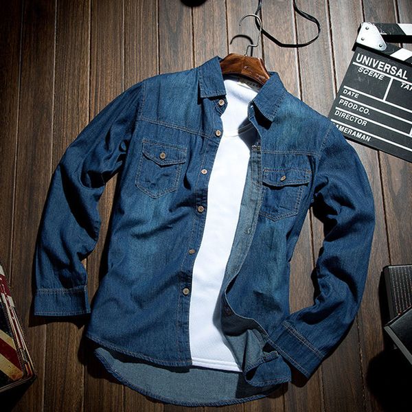 men's casual shirts fashion classic vintage jeans pocket slim fit spring men's long sleeve denim shirt blue my850 230331, White;black
men's casual shirts fashion classic vintage jeans pocket slim fit spring men's long sleeve denim shirt blue my850 230331, White;black