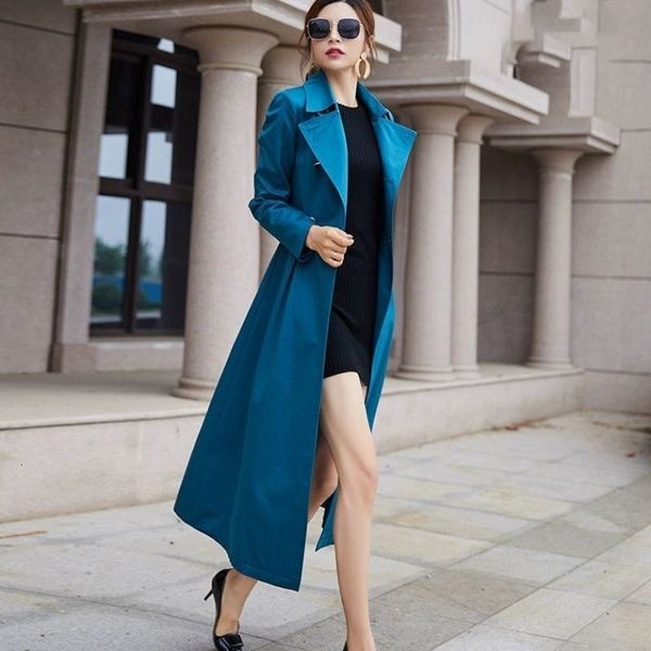 women's trench coats spring autumn long windbreaker double breasted fashion waist jacket vintage haze blue coat female 230331, Tan;black
women's trench coats spring autumn long windbreaker double breasted fashion waist jacket vintage haze blue coat female 230331, Tan;black