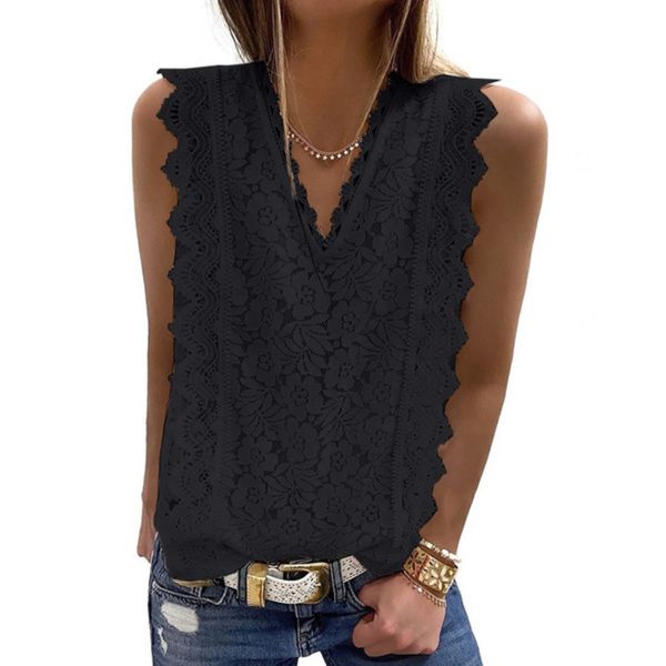 women's tanks camis summer lace tank sleeveless vneck blouse solid color shirts fashion elegant vest casual shirt 230331, White
women's tanks camis summer lace tank sleeveless vneck blouse solid color shirts fashion elegant vest casual shirt 230331, White