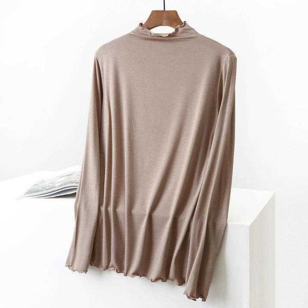 half high collar long sleeves t shirt female summer spring slim fit inner wear, White
half high collar long sleeves t shirt female summer spring slim fit inner wear, White