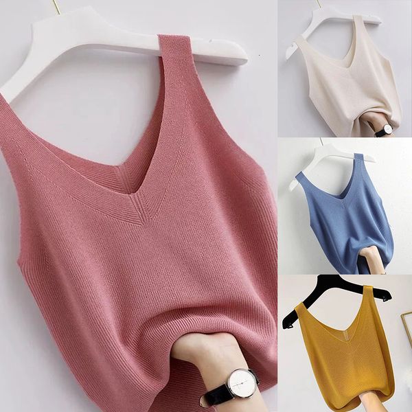 women's tanks camis knitting vintage tank sleeveless vests aesthetic loose summer clothes for women 230331, White
women's tanks camis knitting vintage tank sleeveless vests aesthetic loose summer clothes for women 230331, White