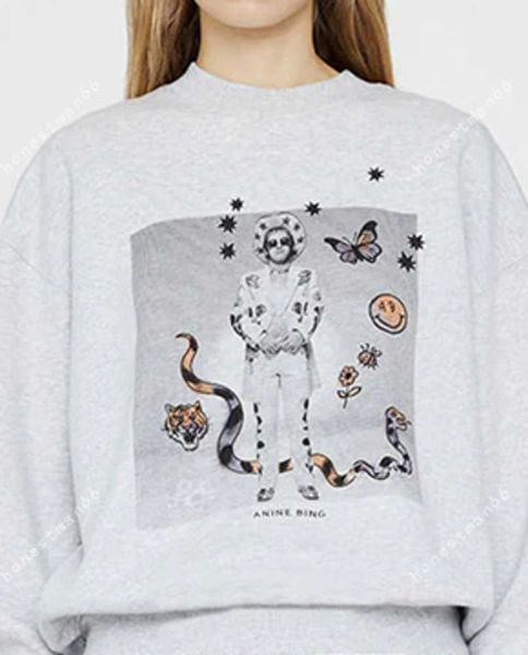 23ss anine bing women fashion cotton classic sweatshirt new ab magic men white ink digital print snake butterfly bee fleece women sweater sp, Black
23ss anine bing women fashion cotton classic sweatshirt new ab magic men white ink digital print snake butterfly bee fleece women sweater sp, Black