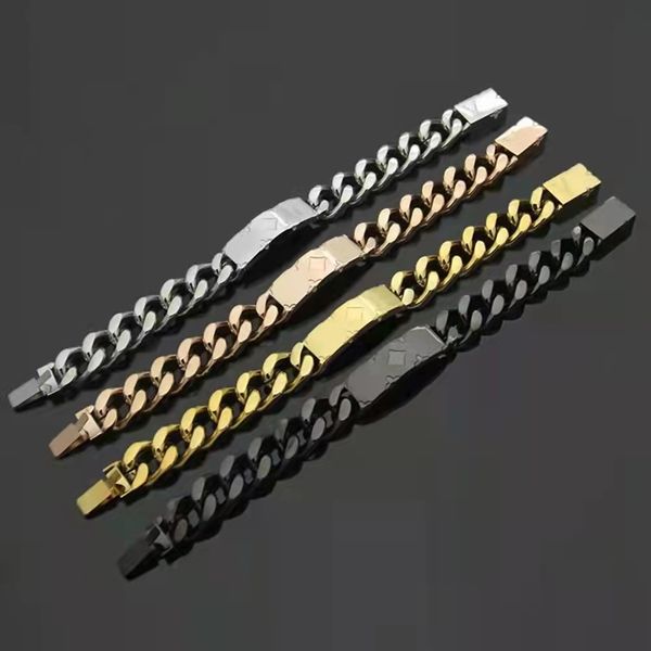 2023 high-end luxury v-block thick chain bracelet men's and women's fashionable charm titanium steel bracelet designer bracelet, Black
2023 high-end luxury v-block thick chain bracelet men's and women's fashionable charm titanium steel bracelet designer bracelet, Black