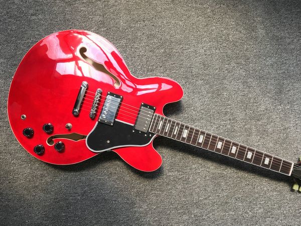 oem se 335 jazz semi-hollow electric guitar f hole building red glossy finish ,delivery
oem se 335 jazz semi-hollow electric guitar f hole building red glossy finish ,delivery