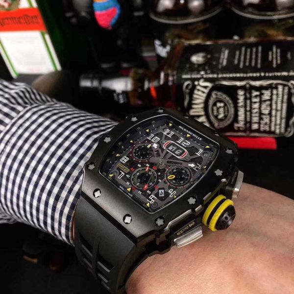 luxury mechanical watch richar mills rm11-03 swiss automatic movement sapphire mirror imported rubber watchband e0o8, Slivery;black
luxury mechanical watch richar mills rm11-03 swiss automatic movement sapphire mirror imported rubber watchband e0o8, Slivery;black