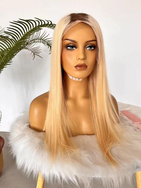 4/613 180% ombre blonde straight 4x4 lace front wigs with chocolate brown roots, Black;brown
4/613 180% ombre blonde straight 4x4 lace front wigs with chocolate brown roots, Black;brown