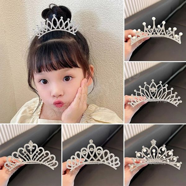 children crystal crowns hair comb rhinestone imitation pearl hairpins wedding birthday party headwear girls hair accessories, Slivery;white
children crystal crowns hair comb rhinestone imitation pearl hairpins wedding birthday party headwear girls hair accessories, Slivery;white