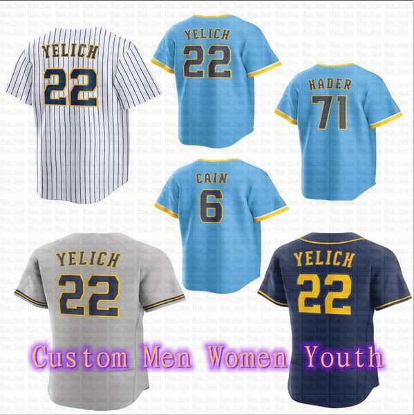 2023 new baseball jersey 22 christian yelich 27 willy adames 19 robin yount 6 lorenzo cain 36 jc mejia 24 hunter renfroe 0 feliciano 3 corey, Blue;black
2023 new baseball jersey 22 christian yelich 27 willy adames 19 robin yount 6 lorenzo cain 36 jc mejia 24 hunter renfroe 0 feliciano 3 corey, Blue;black