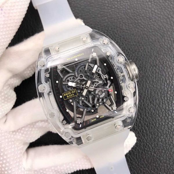 luxury mechanical watch richar mills rm35-02 automatic swiss imported rubber sapphire mirror md00, Slivery;brown
luxury mechanical watch richar mills rm35-02 automatic swiss imported rubber sapphire mirror md00, Slivery;brown