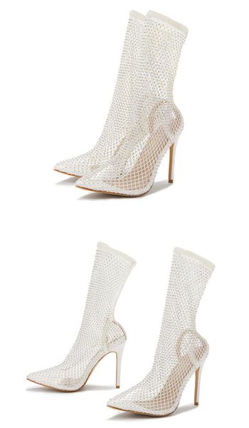 sandals summer crystal diamond mesh women pointed toe fashion breathable red white party club ankle boots shoes 230511, Black
sandals summer crystal diamond mesh women pointed toe fashion breathable red white party club ankle boots shoes 230511, Black