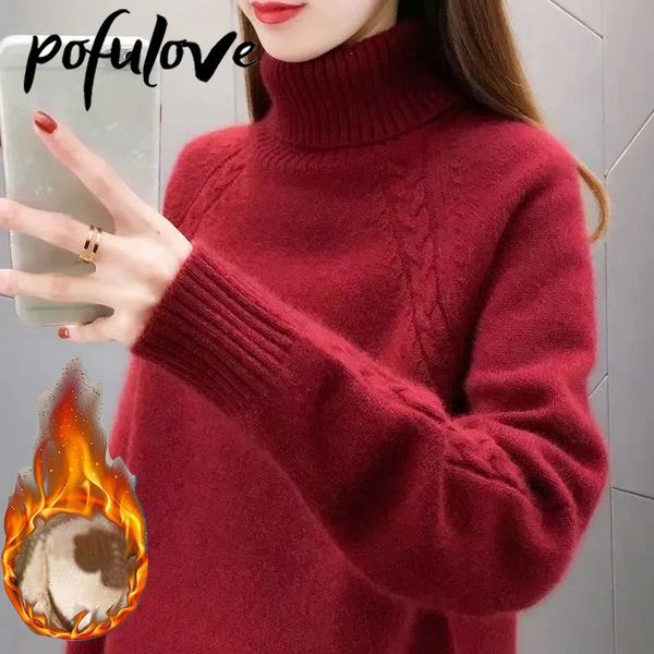 women's sweaters turtleneck and velvet knitwear pullover pure color korean fluffy trending autumn winter holesale 230331, White;black
women's sweaters turtleneck and velvet knitwear pullover pure color korean fluffy trending autumn winter holesale 230331, White;black
