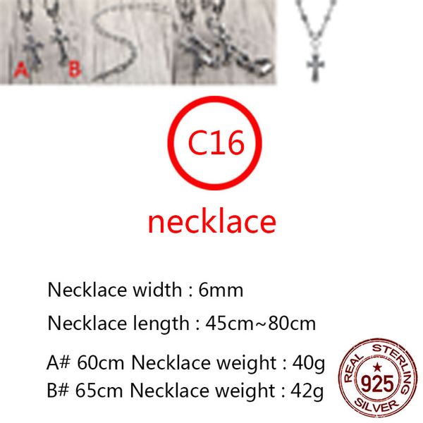 c16 s925 sterling silver necklace personalized fashion punk hip hop style versatile retro cross flower set diamond letter shape gift for lov
c16 s925 sterling silver necklace personalized fashion punk hip hop style versatile retro cross flower set diamond letter shape gift for lov