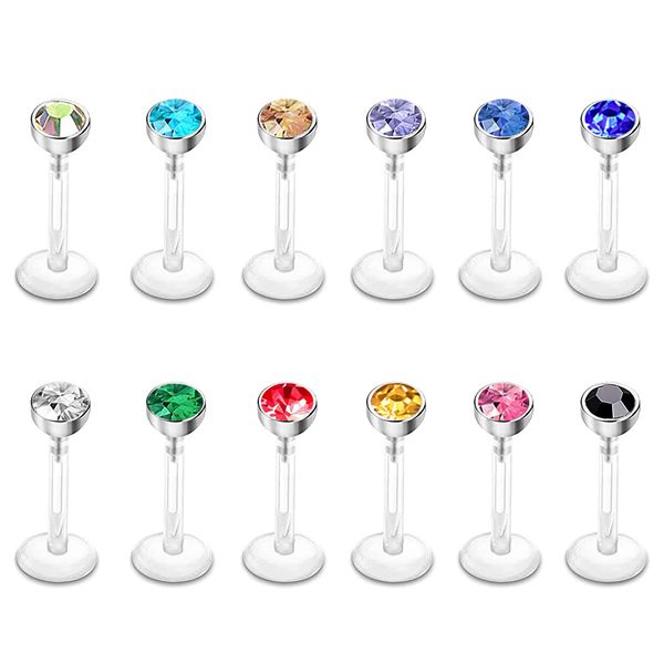 nose ring nipple piercing 16g mixed acrylic crystal bar monroe labret stud lip ring flesh belly piercing boiflex clear 12 color, Black
nose ring nipple piercing 16g mixed acrylic crystal bar monroe labret stud lip ring flesh belly piercing boiflex clear 12 color, Black