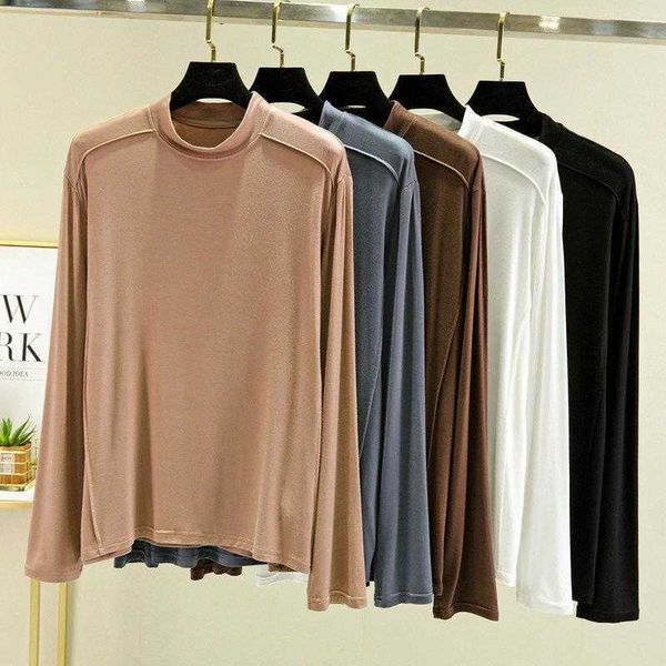 mid collar modal bottoming shirt autumn clothes womens t long sleeve thin, White
mid collar modal bottoming shirt autumn clothes womens t long sleeve thin, White