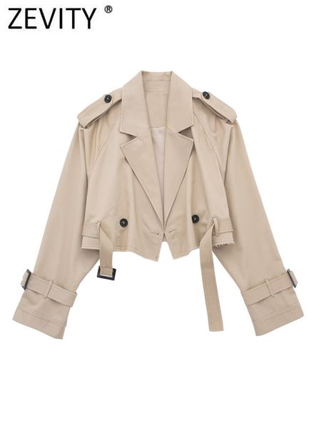 women's trench coats zevity 2023 women fashion casual with belt short jacket female double breasted outerwear chic ct3690 230331, Tan;black
women's trench coats zevity 2023 women fashion casual with belt short jacket female double breasted outerwear chic ct3690 230331, Tan;black