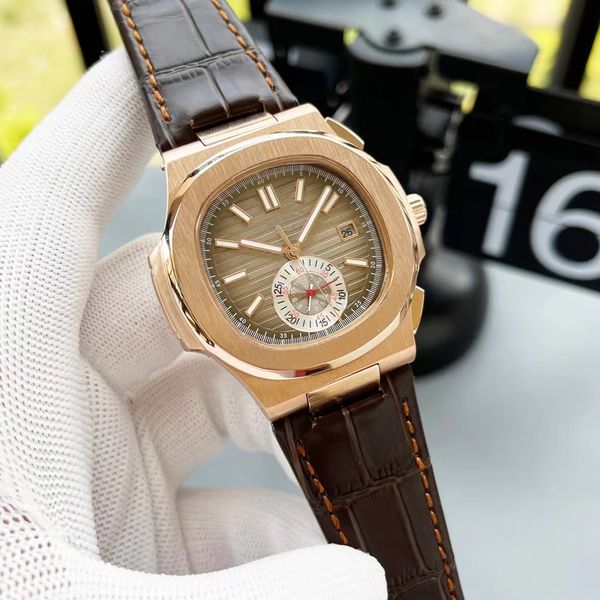 fashion men's business mechanical watch double-sided sapphire glass rose gold case brown leather strap sporty elegant, Slivery;brown
fashion men's business mechanical watch double-sided sapphire glass rose gold case brown leather strap sporty elegant, Slivery;brown